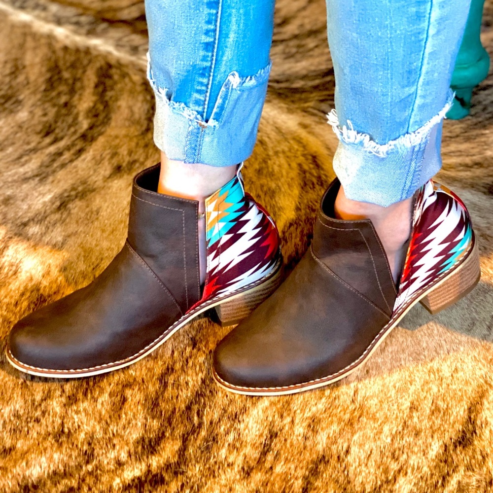 Leather Aztec Booties - Picture 3 of 10